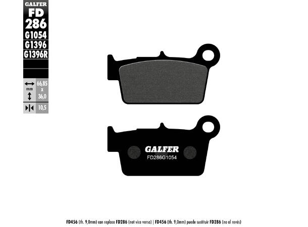 Galfer Bremseklosser, Semi-metall Anbefalt for urban/off-Road/Custom 