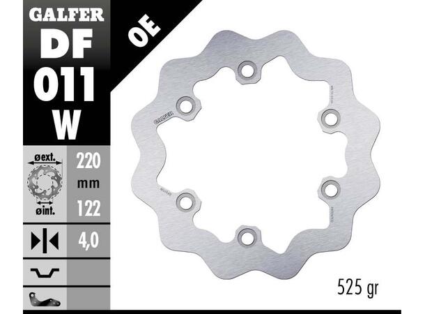 Galfer Bremseskive, Fast, 220x4mm 