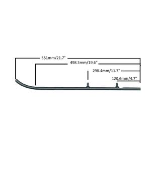 Styreskinne Ski-Doo , St&#229;l Total lengde 545mm, 8/23mm bolter