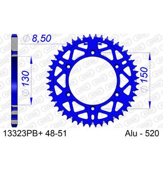 AFAM Bakdrev, Alu#520 SC Bl&#229;- Yamaha 49T TTR230/WR125/250/400/450,YZ125/250/400++