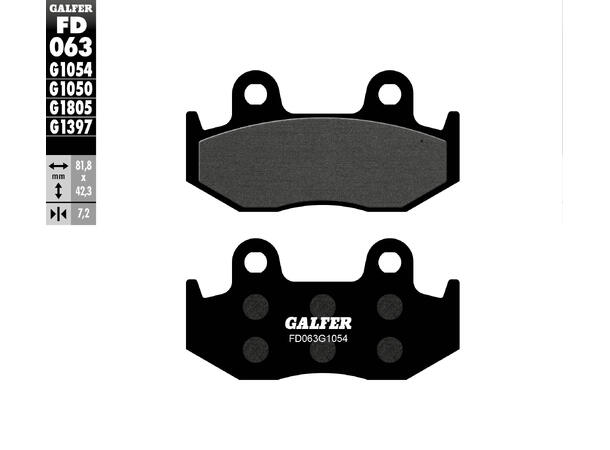 Galfer Bremseklosser, Semi-metall Anbefalt for urban/off-Road/Custom 