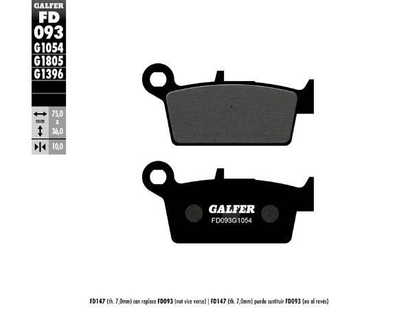 Galfer Bremseklosser, Semi-metall Anbefalt for urban/off-Road/Custom 