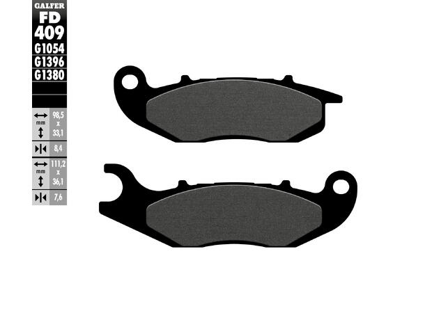 Galfer Bremseklosser, Semi-metall Anbefalt for urban/off-Road/Custom 