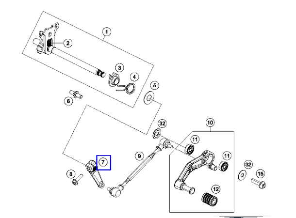 Baffle Shift Lever 