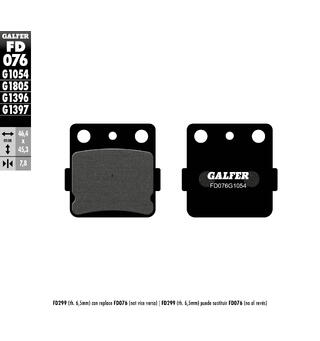 Galfer Bremseklosser, Semi-metall Anbefalt for urban/off-Road/Custom