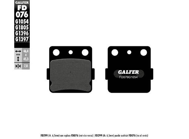 Galfer Bremseklosser, Semi-metall Anbefalt for urban/off-Road/Custom 