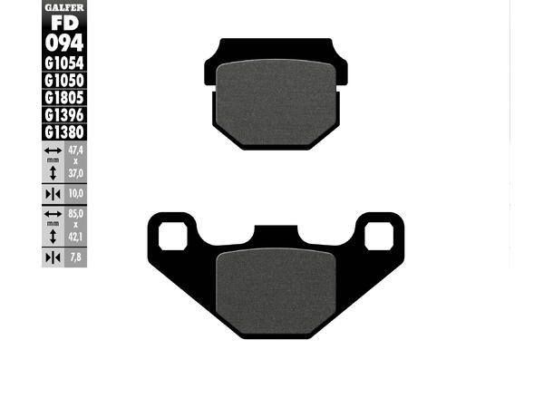 Galfer Bremseklosser, Semi-metall Anbefalt for urban/off-Road/Custom 