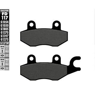 Galfer Bremseklosser, Semi-metall Anbefalt for urban/off-Road/Custom