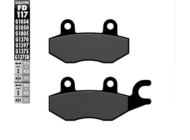 Galfer Bremseklosser, Semi-metall Anbefalt for urban/off-Road/Custom 