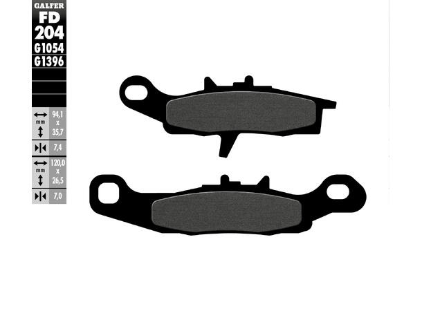 Galfer Bremseklosser, Semi-metall Anbefalt for urban/off-Road/Custom 