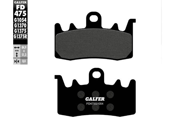 Galfer Bremseklosser, Semi-metall Anbefalt for urban/off-Road/Custom 