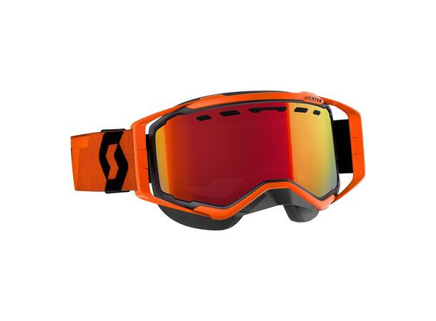 Scott Prospect SX Brille - Oransje/Sort Enhancer Rød Chrome 