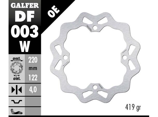 Galfer Bremseskive, Fast, 220x4mm 