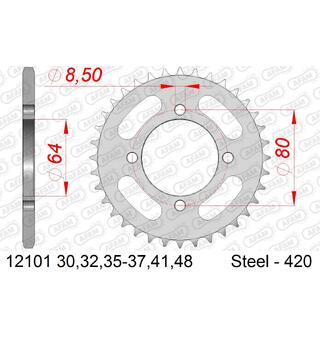 AFAM Bakdrev, St&#229;l #420 - Yamaha PW+,35T FS/LB//LC/PW/RD/RT/RX/RZ/TT-R, 50-90cc