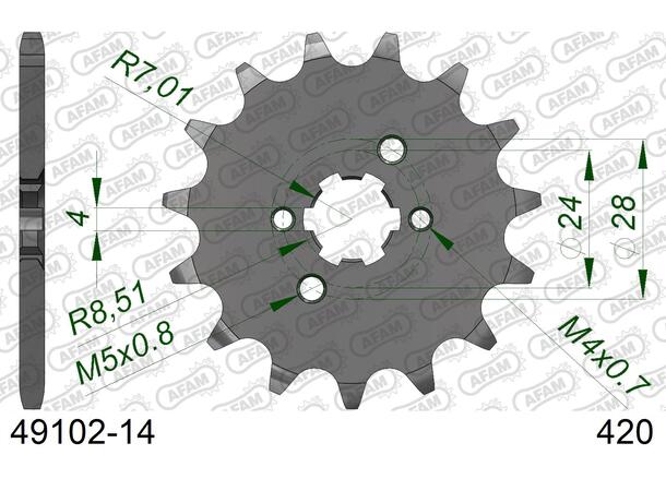 AFAM Framdrev 420 14T 