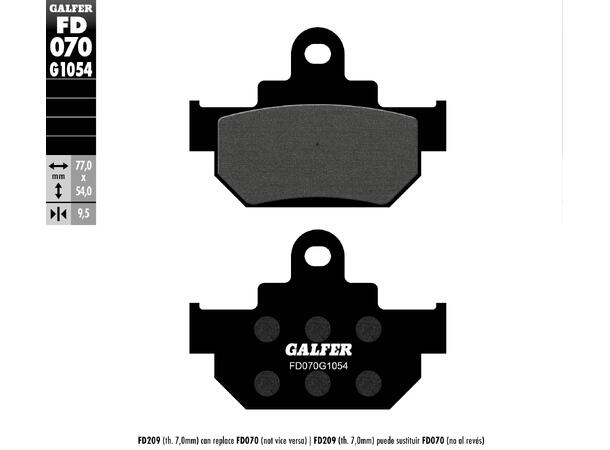 Galfer Bremseklosser, Semi-metall Anbefalt for urban/off-Road/Custom 