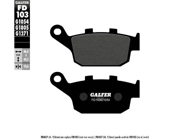 Galfer Bremseklosser, Semi-metall Anbefalt for urban/off-Road/Custom 