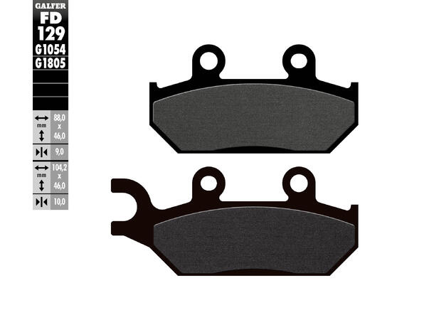 Galfer Bremseklosser, Semi-metall Anbefalt for urban/off-Road/Custom 