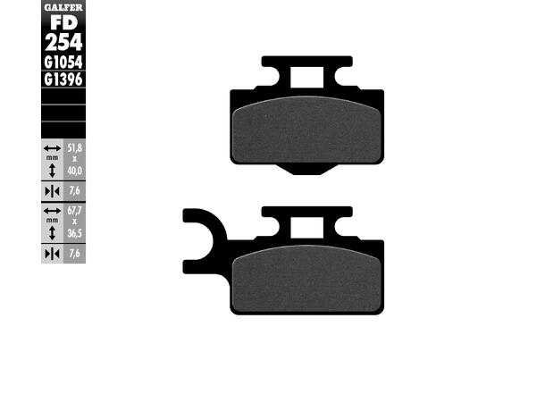 Galfer Bremseklosser, Semi-metall Anbefalt for urban/off-Road/Custom 