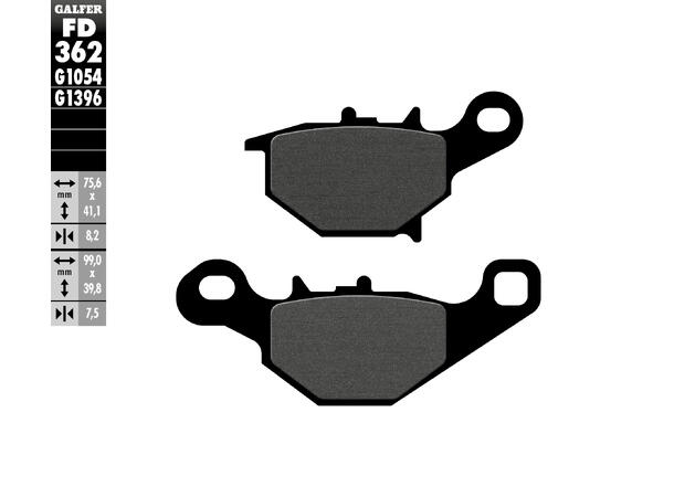 Galfer Bremseklosser, Semi-metall Anbefalt for urban/off-Road/Custom 