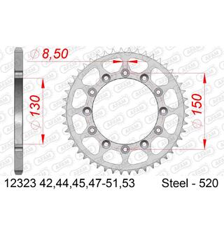 AFAM Bakdrev 520 St&#229;l - XR/WR/YZ, 47T CB/NX/XL/XR/TTR/WR/YZ++