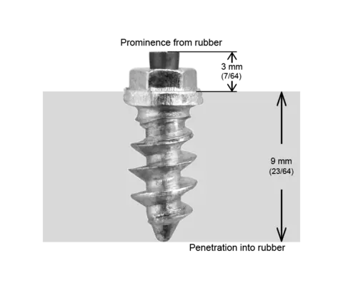 iGrip SS11 Skrupigg 12mm/3mm Skrupigg til ATV, Bil, MC, Sko mm.