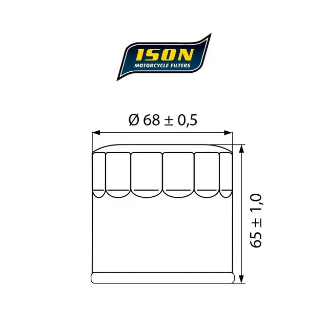 ISON 138 Oljefilter - Arctic Cat/Suzuki+ Aprilia, Cagiva, Kawasaki, Kymco 