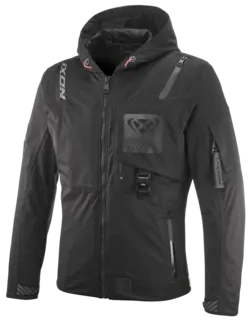 Ixon M-Quarter Jakke Sort Laminert softshell, 4veis-stretch, Urban