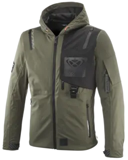 Ixon M-Quarter Jakke Khaki/Sort Laminert softshell, 4veis-stretch, Urban