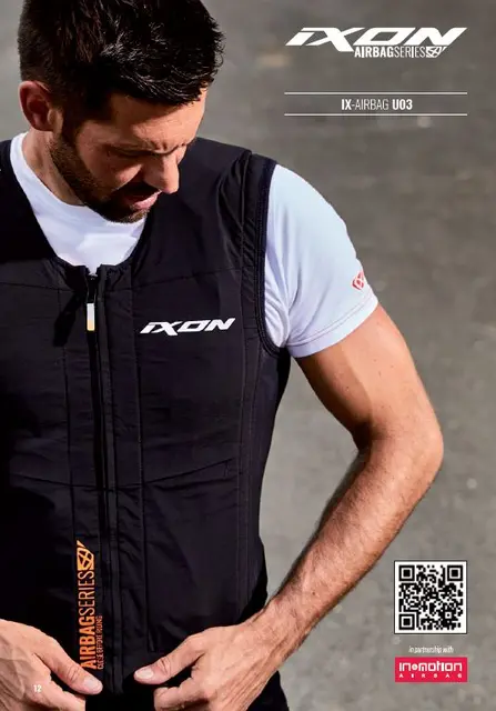 Ixon Ix-airbag U03 Vest Sort/O. Str XL InMotion/Ixon Airbag Vest trådløs 