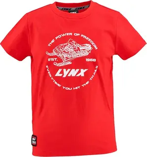 Lynx Logo T-Skjorte 128 cm / 7-8 &#229;r Barn - R&#248;d