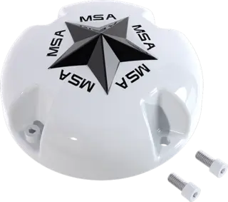 MSA Senterkopper - Bolt-On Wheel Cap Star, Hvit