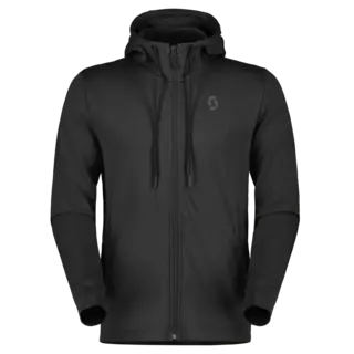 Scott Tech Zip-Hoody - Sort Teknisk hettegenser m/atletisk passform