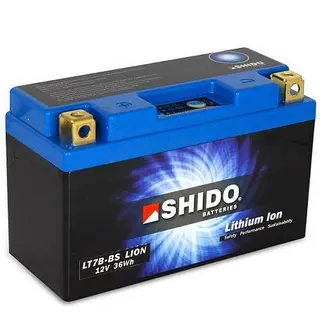 Shido LTZ7B-BS Lithium - 12V ATV/MC/Sn&#248;scooter Batteri 12V, 3Ah, 36Wh, 148x64x92