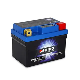 Shido LTX7L-BS Lithium - 12V ATV/MC/Sn&#248;scooter Batteri 12V, 2.4Ah, 30Wh, 113x69x125