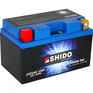 Shido LTZ14S Lithium - 12V ATV/MC/Sn&#248;scooter Batteri 12V, 4.5Ah, 60Wh, 150x87x110