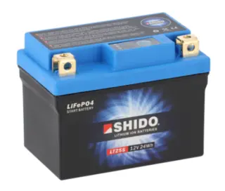 Shido LTZ5S Lithium - 12V ATV/MC/Sn&#248;scooter Batteri 12V, 2Ah, 24Wh, 113x70x85