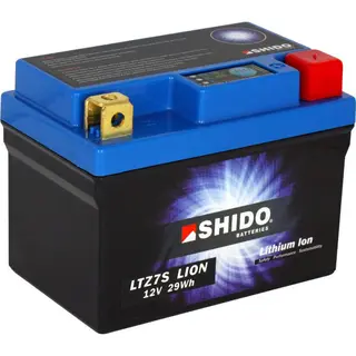 Shido LTZ7S Lithium - 12V ATV/MC/Sn&#248;scooter Batteri 12V, 2.4Ah 30Wh, 113x69x105